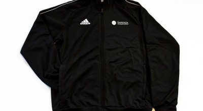 ADIDAS unisex technical suit jacket - black-white color
