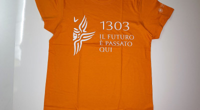 Orange future cherub t-shirt