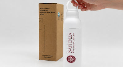 Recycled steel water bottle
