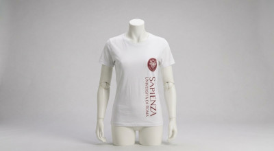 T-shirt basic bianca e rossa